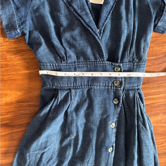 Maeve Denim V-neck wrap midi dress size 2 - Picture 8 of 10